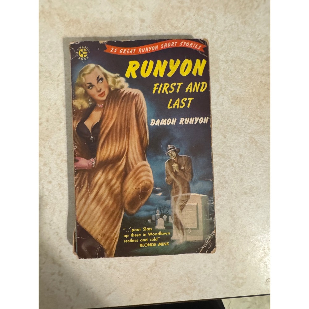 Runyon First and Last Damon Runyon 1952 Graphic Books 25 Short‎ Stories Vintage